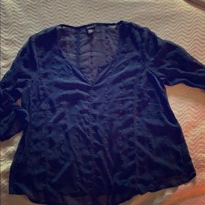 CLOSING 2/15 Torrid chiffon embroidered blouse 2